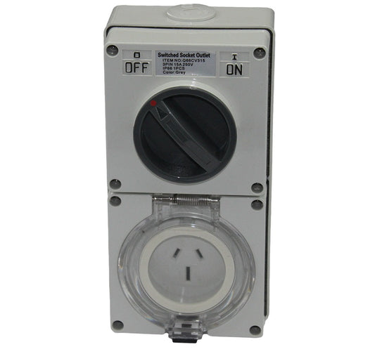 3 PIN 10A COMBINATION SWITCH & SOCKET