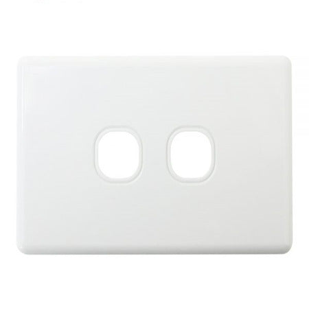 2 GANG SWITCH PLATE ONLY SLIM